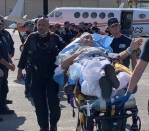 The captain, who suffered the most serious injuries, was flown back to Southern California to continue treatment.