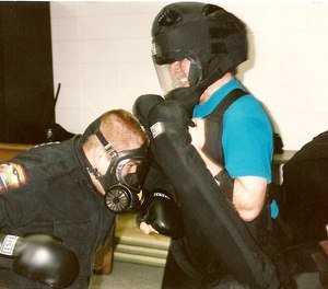 When the instructor pads up it is the perfect opportunity to safely guide a trainee toward intensity with perfect technique and focus without injury.