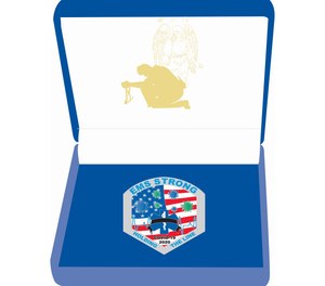This illustration shows the design for the COVID-19 EMS Memorial Challenge Coin which will be available for purchase starting June 1, with proceeds going toward the National EMS Memorial Service.