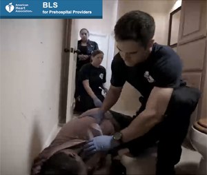 A new American Heart Association CPR course geared specifically toward BLS prehospital providers includes both online and classroom components, and uses realistic training scenarios. (Image American Heart Association)
