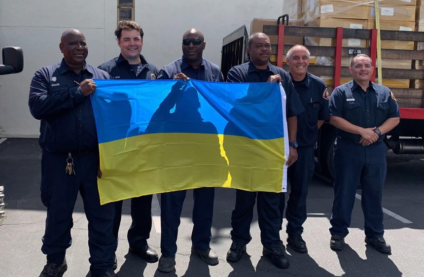 "The LACoFD continues to assist with the local and national effort to gather more donated surplus equipment and medical supplies to help first responders in the country of Ukraine," the department wrote on Facebook. 