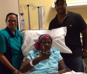 EMT Carolyn Edwards during her recovery. (Image Carolyn Edwards Foundation)