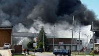 Shelter in place warning issued during Mich. paper mill blaze