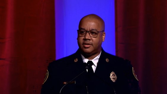 Fire Chief Reginald Johnson opened the event.