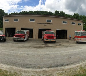 A junior member of the Lovingston Volunteer Fire Department and his family were displaced in a blaze on Saturday night.