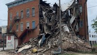 Video: Ohio firefighter escapes partial building collapse during inspection