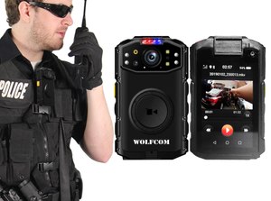 WOLFCOM's Commander body camera is a smart device with an SOS button and audio/video feed to dispatch should an officer need assistance.