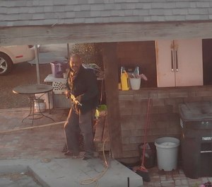 A photo released by the Contra Costa County Sheriff's Office shows Eduardo Martinez pointing a shotgun at deputies. (Photo/Contra Costa County Sheriff's Office)