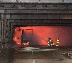 Covington fire personnel were first to arrive since there is an easier access to the northbound lanes from their jurisdiction, just as access to the southbound lanes is better from Cincinnati.