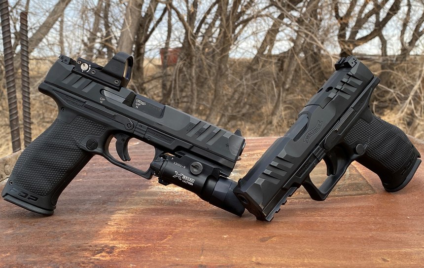 The Walther PDP full-size left and Walther PDP compact right.