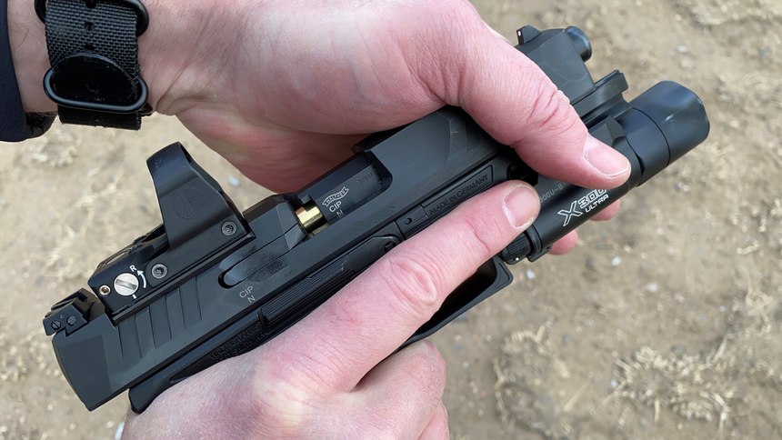 The canyon-like serrations on the PDP are of ultimate utility, making press checks a breeze.