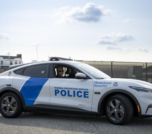 Homeland Security Deputy Secretary John Tien participates in the rollout of the Ford Mach-E for use by the Department of Homeland Security.