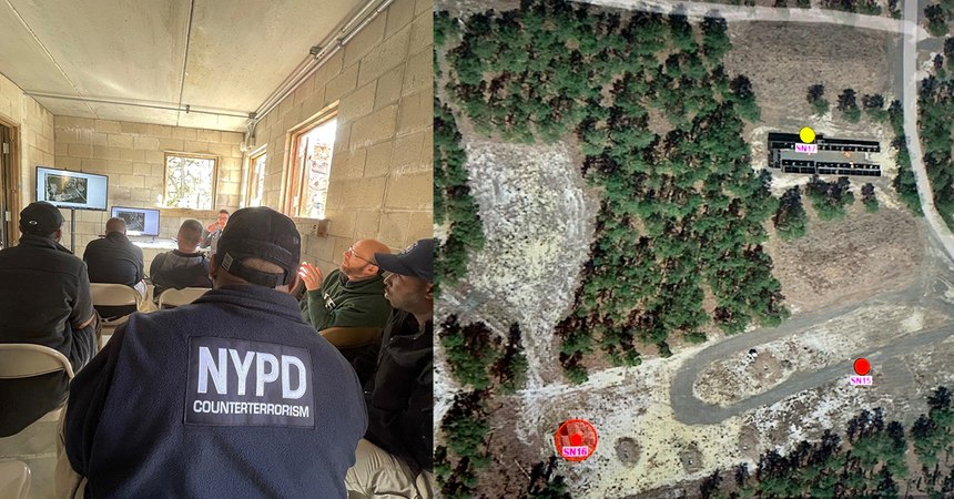 During the OFA, first responders maintained real-time situational awareness with the SDS Outdoor platform while marksmen fired test shots. The map displayed critical data on where and when the gunshots were fired. (Photos L-R: S&T, SDS.)