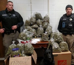 The marijuana, with an estimated street value of about $300,000, as well as “multiple containers of concentrated THC,” were found in the “truck topper,” officials said. (Photo/York County Sheriff's Office)