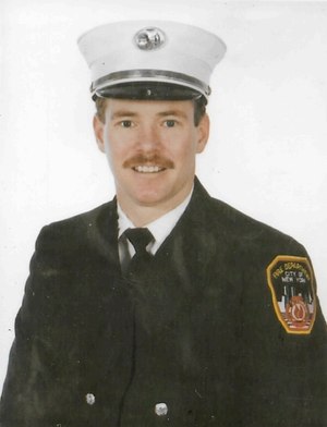 Lieutenant Daniel O’Callaghan of FDNY Engine 54/Ladder 4 was killed while rescuing civilians from an elevator in the South Tower.