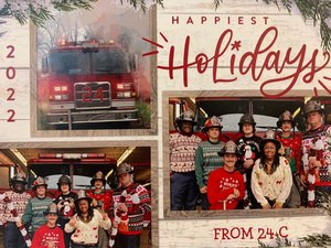 Our first station Christmas card.