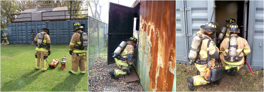 If a RIT is staged, this does not mean they should be sitting idly by. The officer should do a quick size-up of the exterior. They can look for and remove anything that could create an issue if the RIT was deployed, like window bars and boarded-up windows or doors. While performing the exterior size-up, the RIT could force the rear door but keep in mind to close it to prevent any unwanted flow path. On larger structures, the IC should stage RIT in multiple divisions.