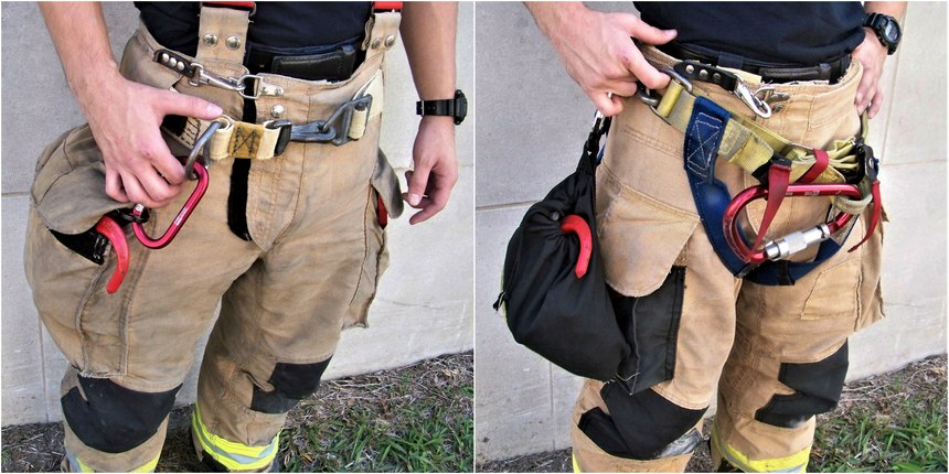 Systems can be placed in your cargo pockets, in a bag that you can attach to your SCBA belt or a special purchased back that is mounted to the lower half of the SCBA.