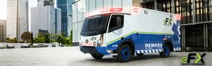 Demers Ambulances and the Lion Electric Company unveiled the Demers eFX Ambulance, the first all-electric and purpose-built ambulance, in October 2021.
