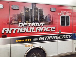 The suspect was turned over to Detroit police and the ambulance was returned to the Detroit Fire Department, according to authorities.