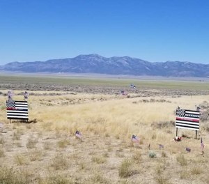 The scene where Nevada Highway Patrol Sgt. Ben Jenkins was killed on March 27, 2020.