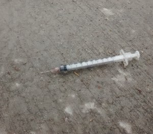 One of the deputies believed the man was able to inject some of the substance, later identified as methamphetamine.