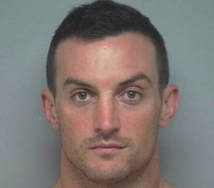 Dominic Socie was arrested after he allegedly walked around a Hilton Head restaurant asking women to show him their IDs.