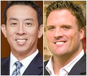 Pictured: Kevin Don, head of global business services for Falck USA; Matt Seefeld, executive vice president and head of effective intelligence for MedEvolve.