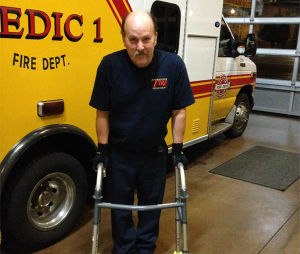 After three decades in EMS firefighter/paramedic Doug Baier jokingly prepares for his golden years.