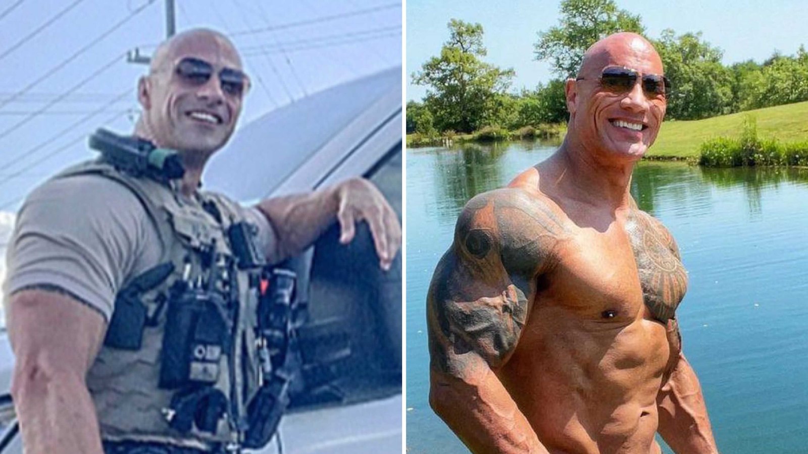 ‘Oh sh**’ Dwayne ‘The Rock’ Johnson reacts to his police lookalike