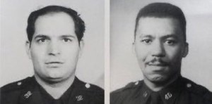 Pictured are NYPD Police Officers Joseph Piagentini and Waverly Jones.