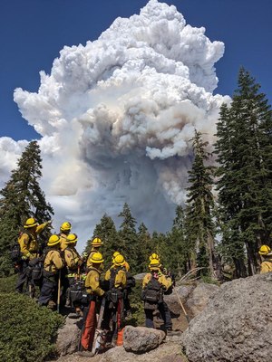 CAL FIRE Santa Clara Unit Strike Team 9163G is engaged on Division Q of the Dixie Fire.