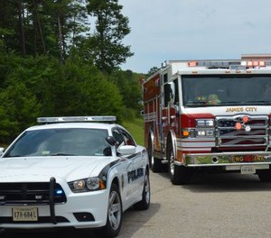 The information is also available to first responders in their emergency vehicles via their computers. (Photo/James City County Police)