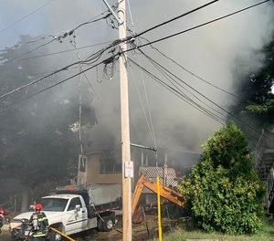 Fire officials said the building is a total loss.