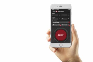 The EMS alert function on Pulsara's mobile platform.