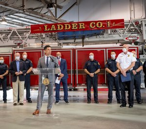 Acting Secretary of Homeland Security Chad Wolf visited Jacksonville Station 1 to discuss the SAFER grant program ahead of the deadline for the application period.