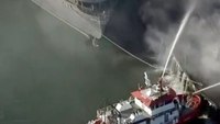 Fire operations to save SS Jeremiah O’Brien at massive Pier 45 fire in San Francisco