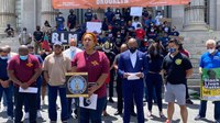 FDNY members show support for George Floyd, Black Lives Matter protesters