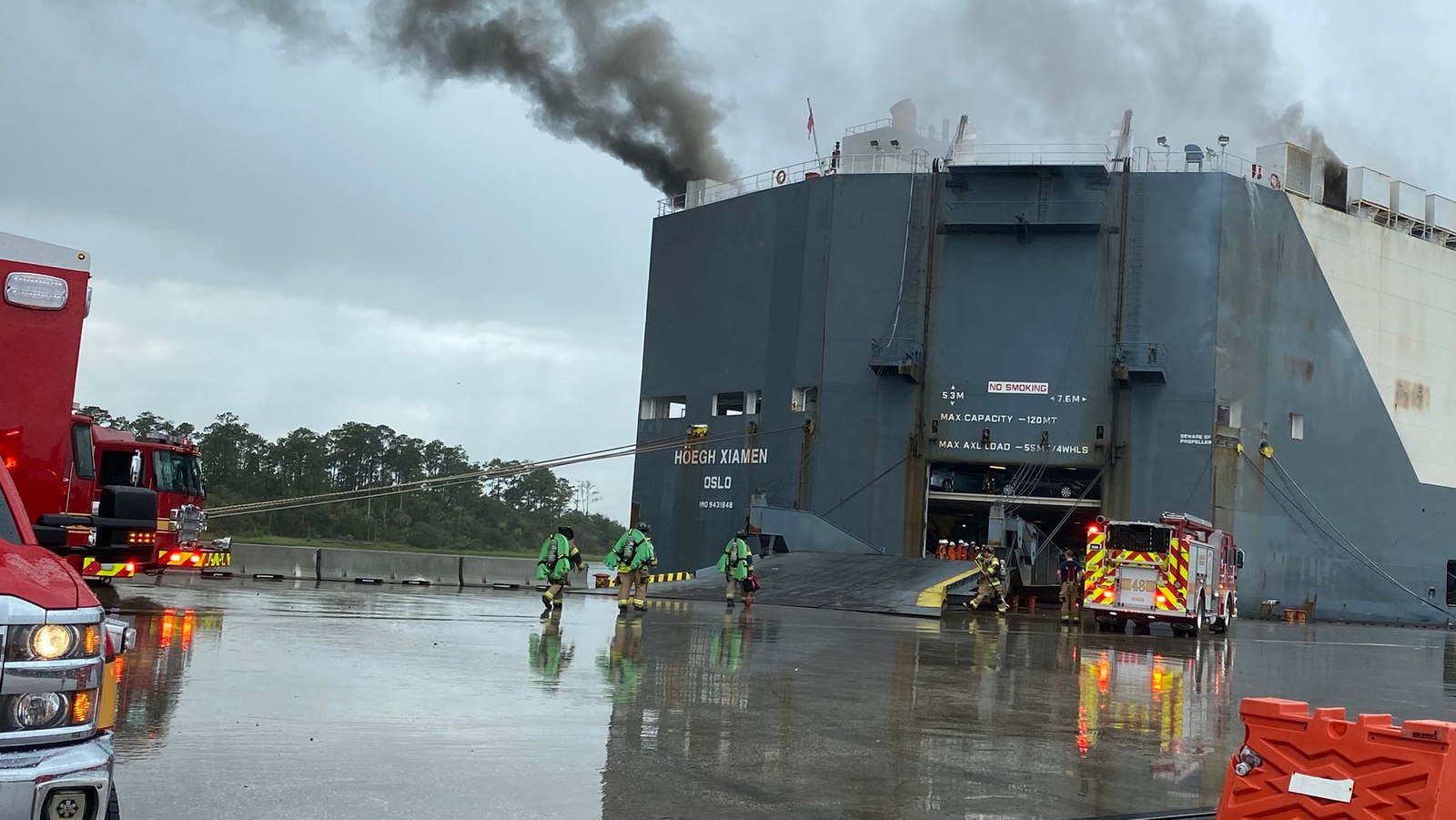 Fla. firefighters recovering after cargo ship explosion