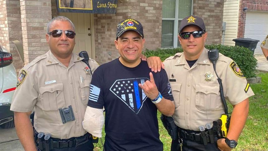 Eddy Luna pictured with his brother Rene Luna on the left, and his former partner, Nick Nolte, on the right.