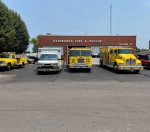 Jeramy Goodnight, who works as an EMT for the Edinburgh Fire Department, has been suspended without pay.