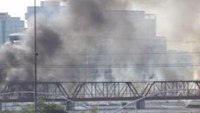 Fire erupts after Ariz. train derailment, bridge collapse