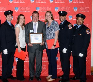 Mr. Wasson was reunited with the first responders who saved his life at the 25th annual Second Chance Ceremony in Brooklyn. (Photo/ New York City Fire Department)