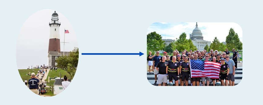The memorial ride stretches from Montauk, N.Y., to Washington, D.C., over the course of five days.
