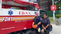 FDNY EMS beach rescue team saves workers in Bronx collapse