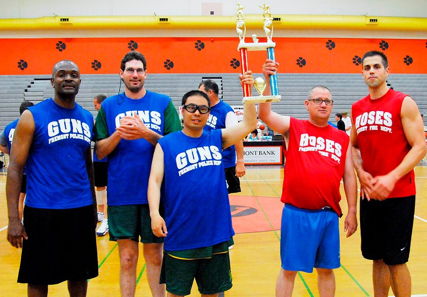 Guns and Hoses is a fund-raising event pitting cops against firefighters.