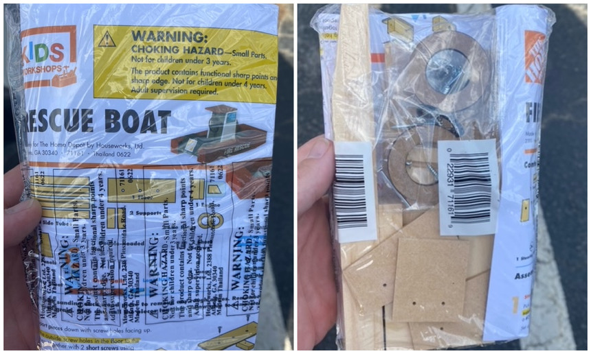For Fire Prevention Week activities in Myrtle Beach, S.C., Home Depot is bringing supplies so kids can build their very own fire boat.