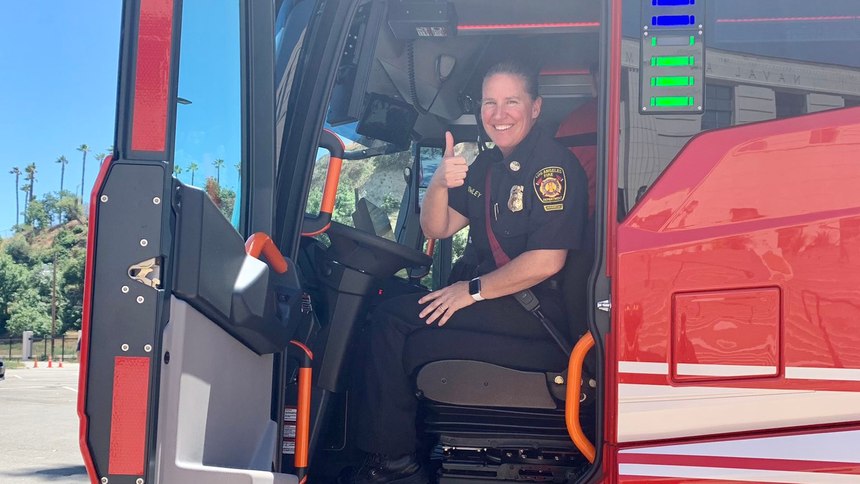 ‘It’s here’: LAFD chief announces arrival of first electric apparatus