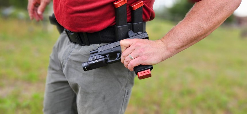 A stovepipe-type malfunction is a bad thing, but what about a failure to extract? If tap-rack doesn’t work, one way to fix the pistol is to hold the magazine release button down while working the slide. Once the magazine falls clear and the offending rounds are out, reload the pistol and get back in it!