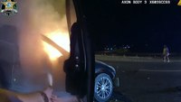 Watch: Fla. deputies rescue woman from flaming car